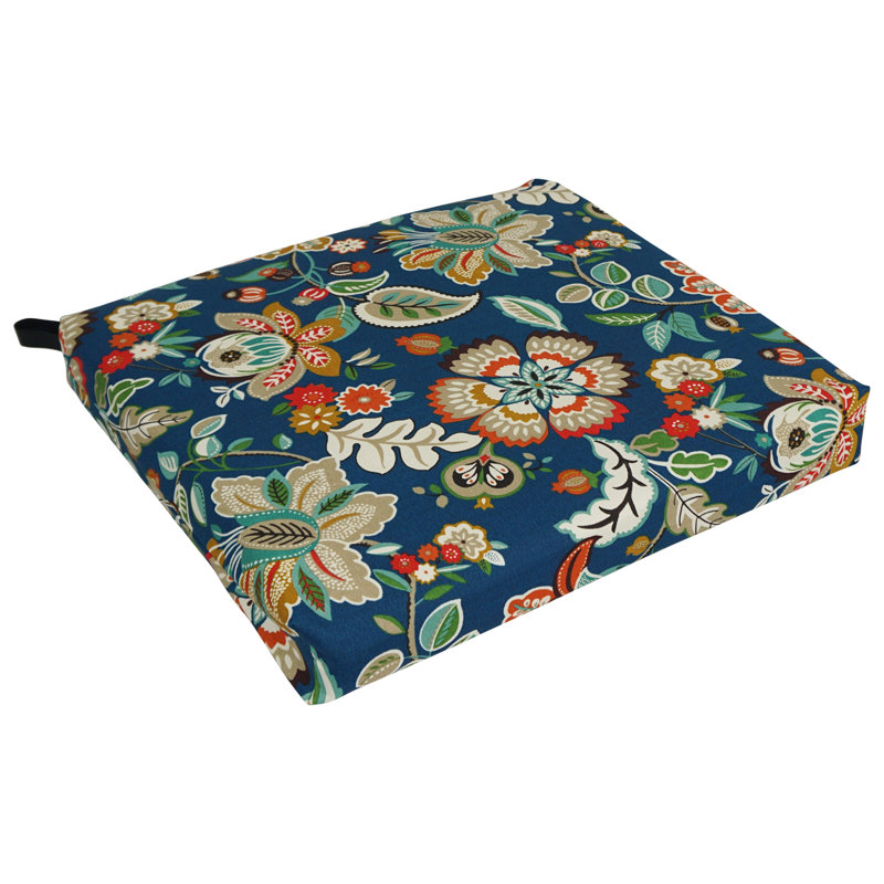 Outdoor 3'' Dining Chair Seat Cushion, Blue