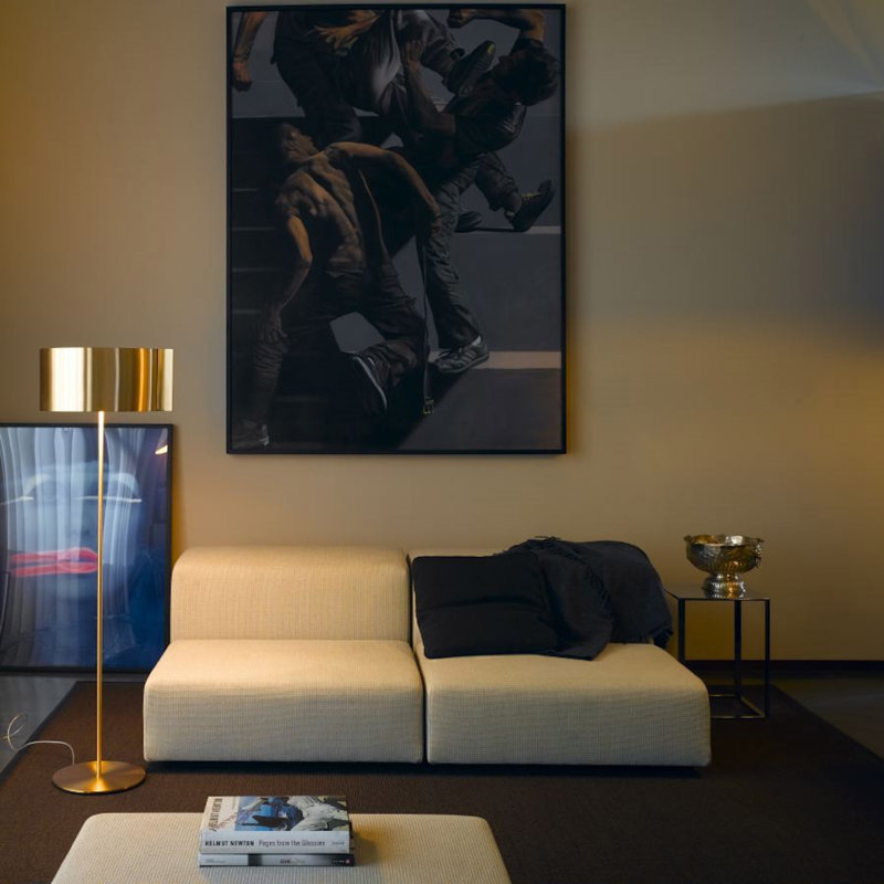 Switch Floor Lamp, Gold, Gold
