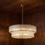 Lustre réglable à 8 lumières en verre doré à plusieurs niveaux-543217857-543217856