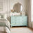 47.2" Misty Mint 6-Drawer Dresser – Wide Chest With Silver Cup Pulls, Calm Nordic Look, Engineered Wood-1675983920