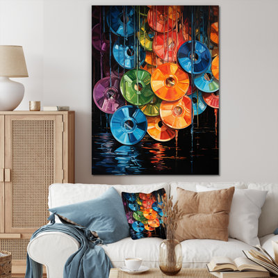 «Norcroft Compact Discs Shimmering Beats I», reproduction sur toile