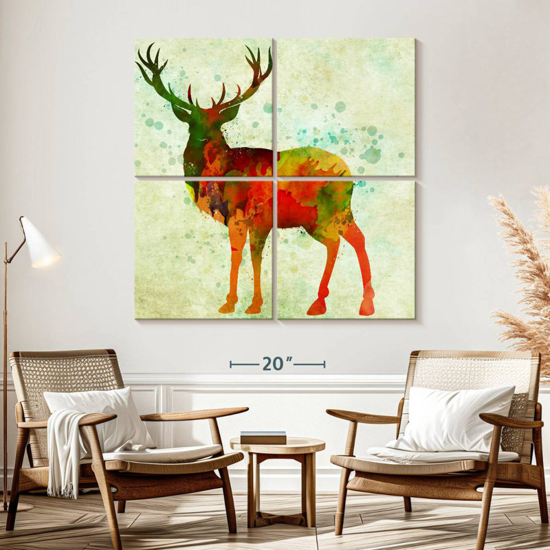 Brampt, cerf, abstrait