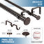 Tringle à rideaux double réglable 1 "Cousar-106440177-106440180