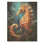 Orange et bleu, hippocampe symphonie II - Hippocampe, impression sur bois