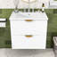 Meuble-lavabo mural 24 po avec poignées dorées et 2 tiroirs-792709402