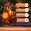Solar Mama Bear & Cub Ornament