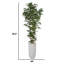 Arbre en bambou artificiel 86,3 po dans un grand pot de fleurs en pierre beige