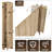 67'' H Solid Wood Folding Room Divider Privacy Screen with Hand-Carved Floral Design-1947146420-1946662770
