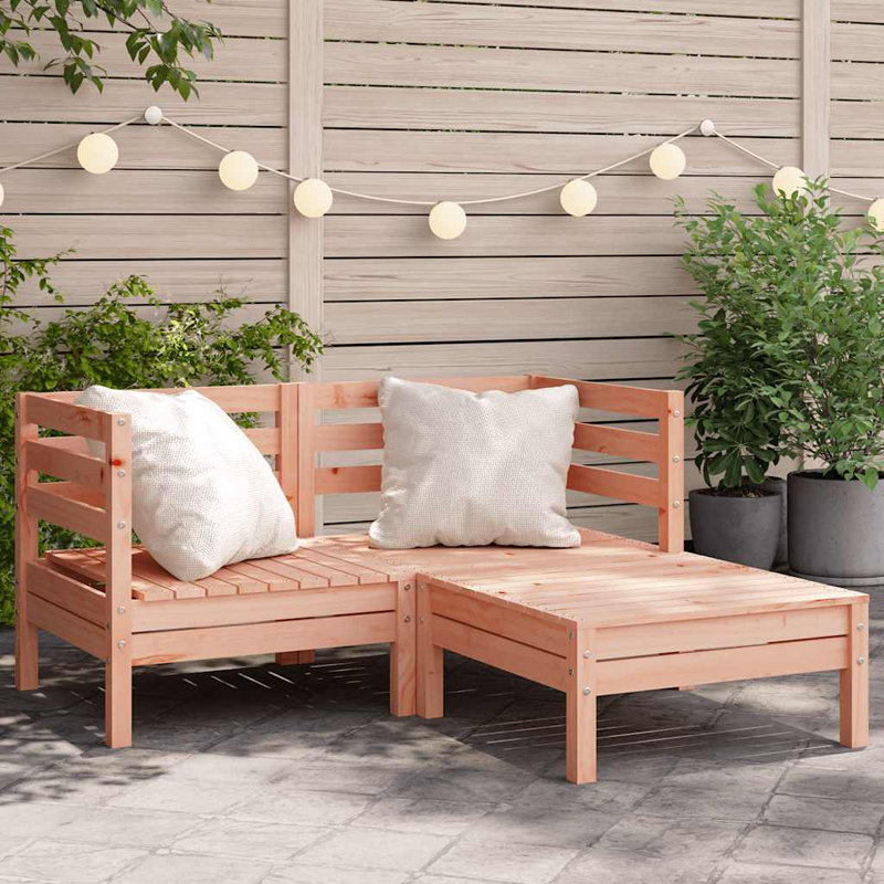 Swanley 127cm Wide Wood Loveseat, Brown