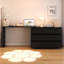 Bureau d'ordinateur rotatif en L avec armoire de rangement à 6 tiroirs-124786022