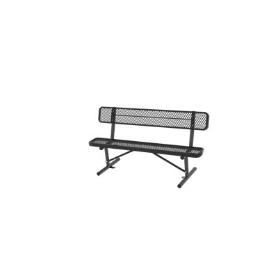 Heavy-duty Steel Bench, Ergonomic Design, Ideal For Parks And Public Spaces