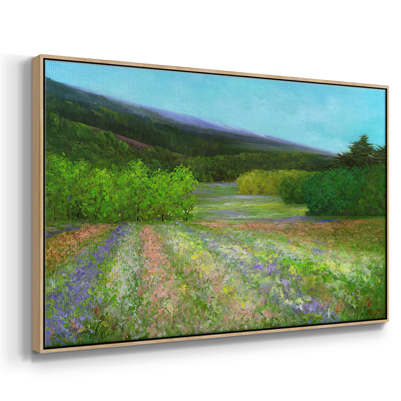 Printemps encadré sur toile, Naturel, H 27 po x l 41 po x P 2 po