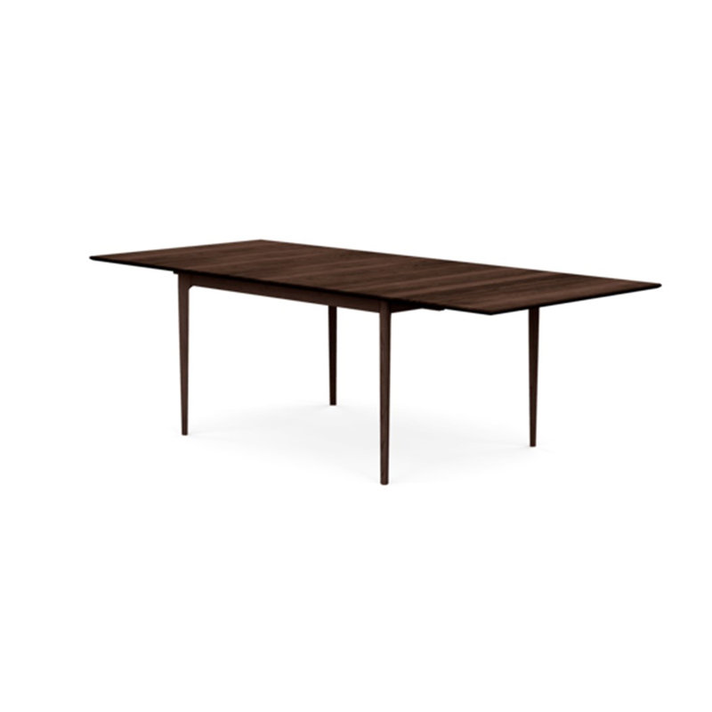 Table à rallonge à quatre pieds Sarah, Cerise fumée, L 42 po x L 96 po
