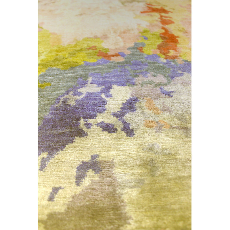 Wool And Silk Nepal One-of-a-Kind Rectangle 9' X 12' Area Rug