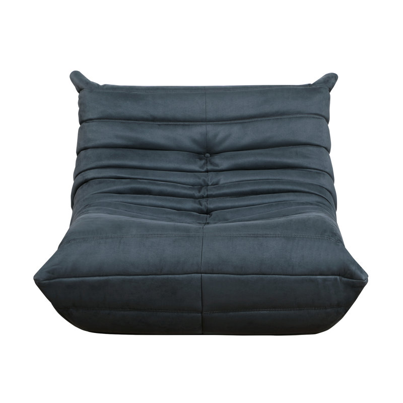 Charcoal Microfiber Living Room Furniture - Non-slip, 39.84" Width, Luxury Chair For Space Button , 26.33lb Product Weight, Eye-catching Design