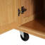 Chariot de cuisine intérieur en bambou compact avec plateau en acier inoxydable - Îlot de rangement mobile avec tiroir et armoire pour petits espaces