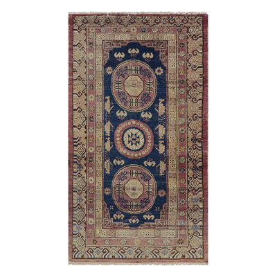One-of-a-Kind 5'8x10'1 1900s Wool Area Rug
