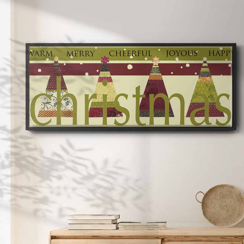 «Happy Merry Joyous», toile encadrée, H 20 po x l 50 po