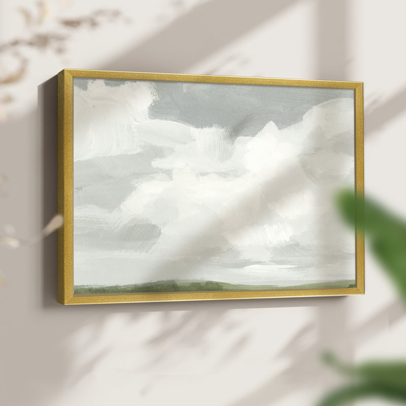 Gris pierre ciel I - impression encadrée - réarmable