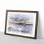 Remote Lighthouse & Seascape Sketch - Picture Frame Graphic Art Print-56874952-56874955