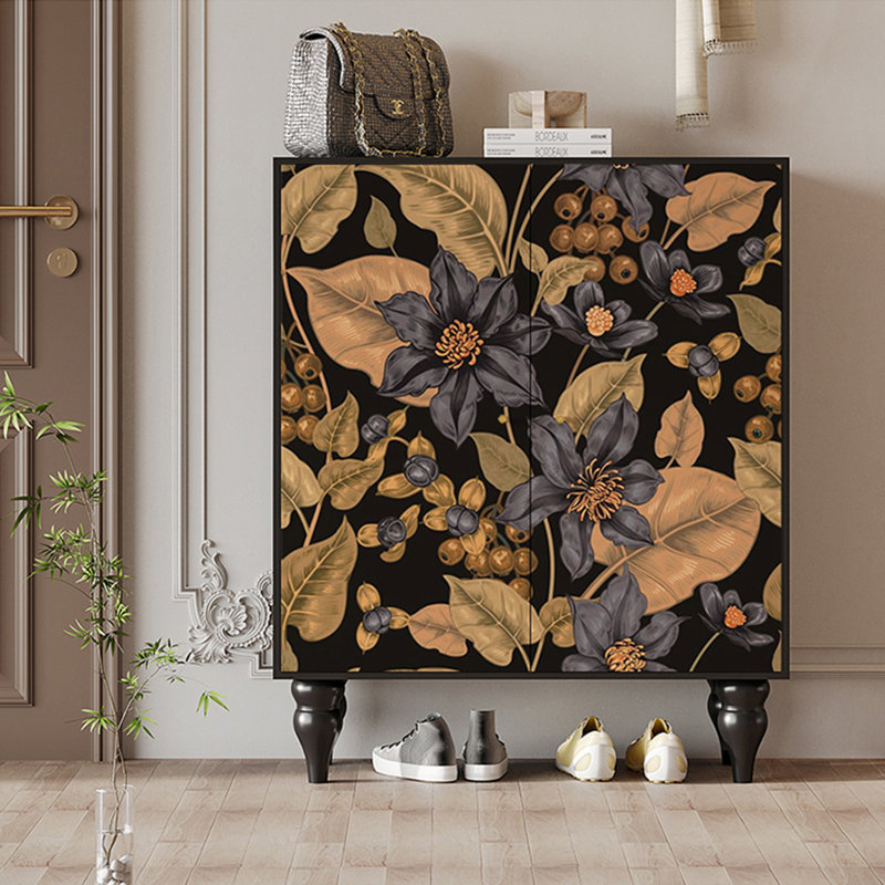 17 Pair Solid Wood Shoe Storage Cabinet