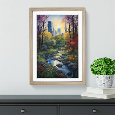 Central Park Symbolism No.2 - Single Picture Frame Print on Wood