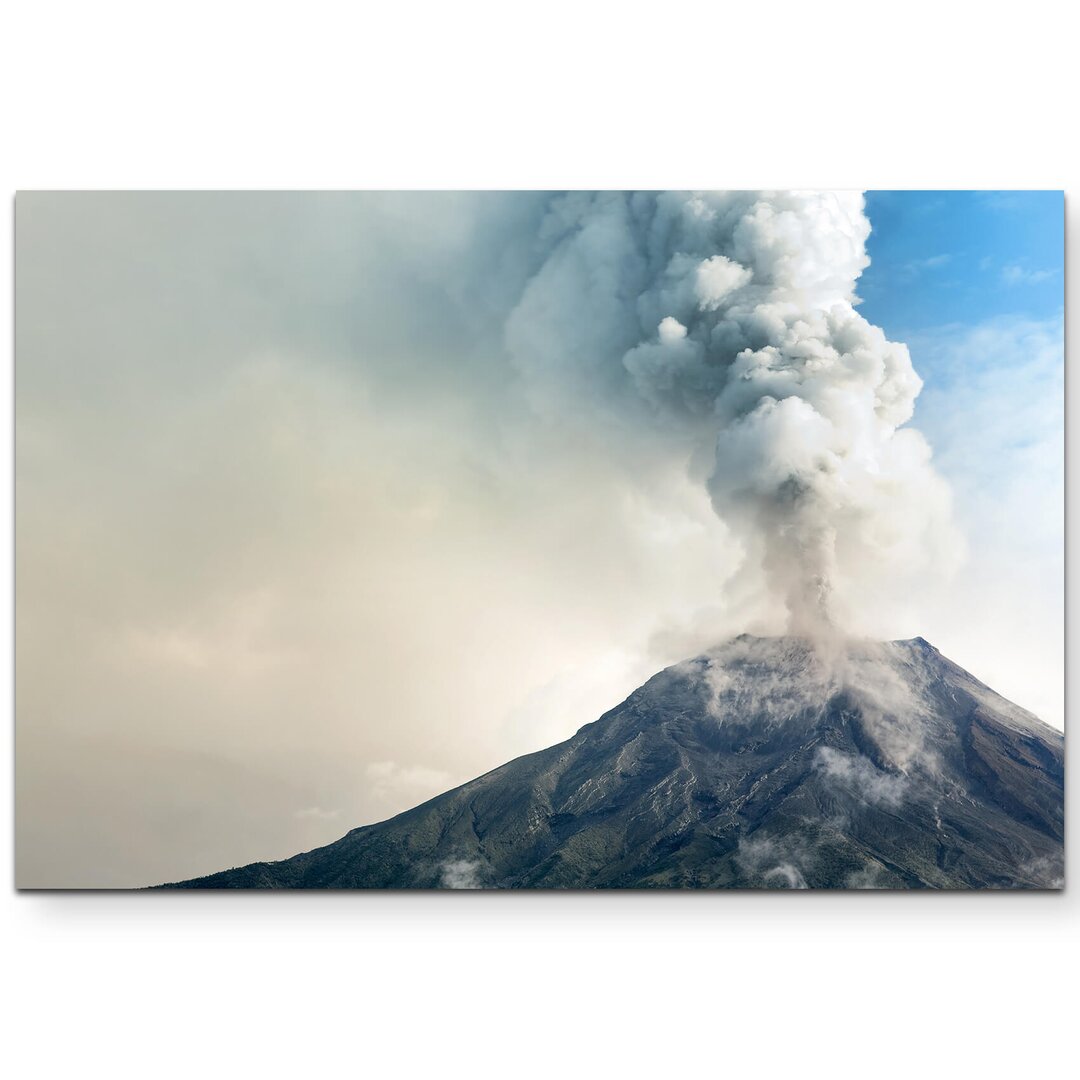 Leinwandbild Vulkan Tungurahua mit Rauchwolke Ecuador