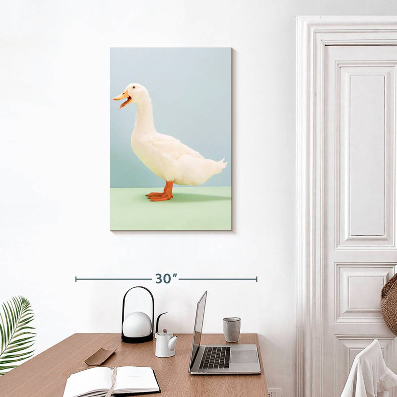 Quacking White Duck, 30" H x 20" W