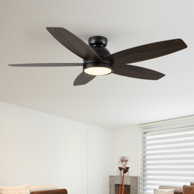  Ventilateur de plafond à moteur à courant continu de 52 po avec lumière DEL et télécommande