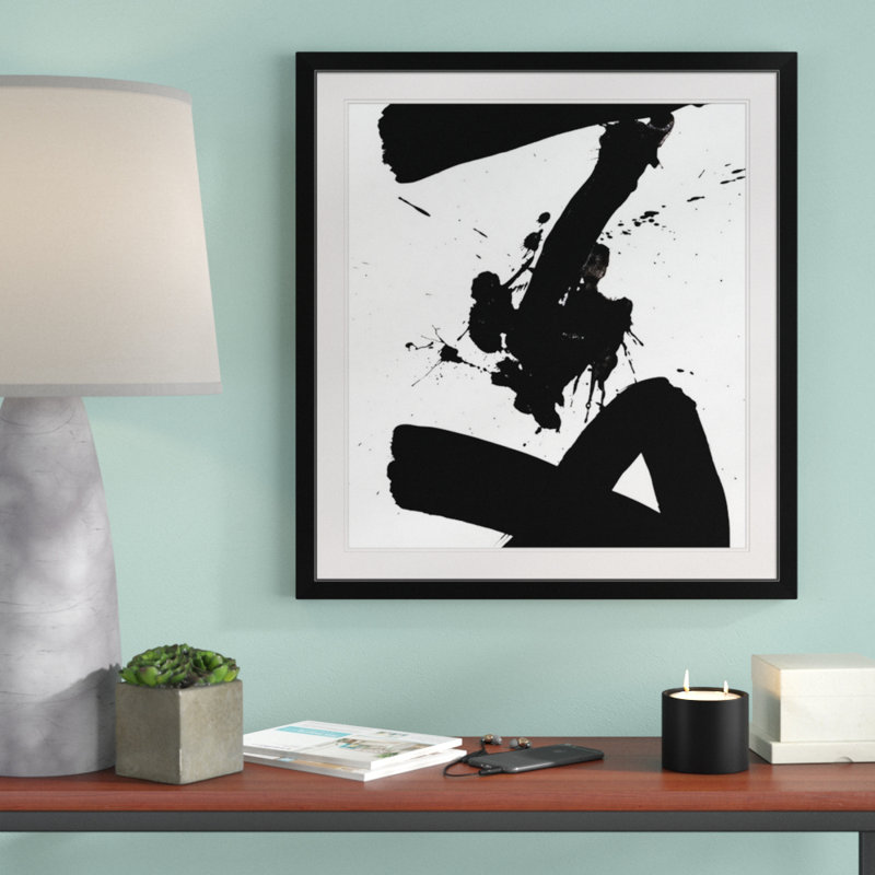 « toile tache iv », reproduction d’art, Cadre noir, H 24 po x l 19 po x p 1 po