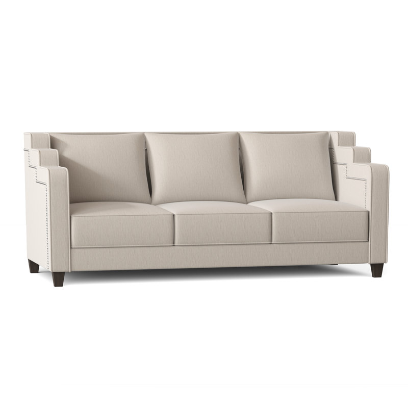 Abbey Sofa, Bella Black Performance Velvet, Brown Mahogany
