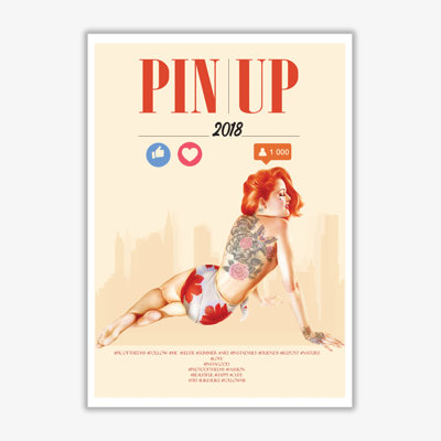 Redhead Pin Up Girl - Print