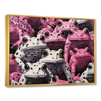 Grenouille blanche et rose Pop Art