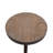 Jilyn Small Pedestal End Table Metal Base Side Table, Drinking Table w/ Scratching Distressed Finish