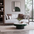 2-piece Loveseat Sofa And Coffee Table Set, Living Room Table Set With 1 Loveseat And Round Cocktail Table