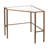 42" Clear and Gold Glass and Iron Corner Writing Desk-46151925
