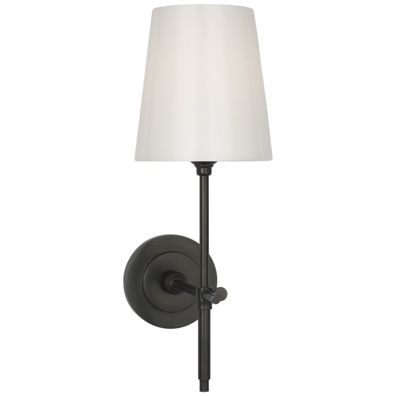 Bryant 15" Cordless Bath Sconce with Glass, Bronze