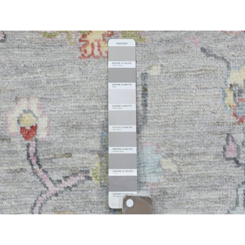Tapis en laine moelleux noué à la main 8 pi 1 po x 10 pi 1 po gris clair Angora Oushak 6E045FBC4FE0448B956345C1EF5F9B96