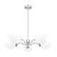 Lustre 5 lumières breton en nickel brossé-123223210
