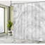 Ensemble de rideau de douche en marbre + crochets-44218722