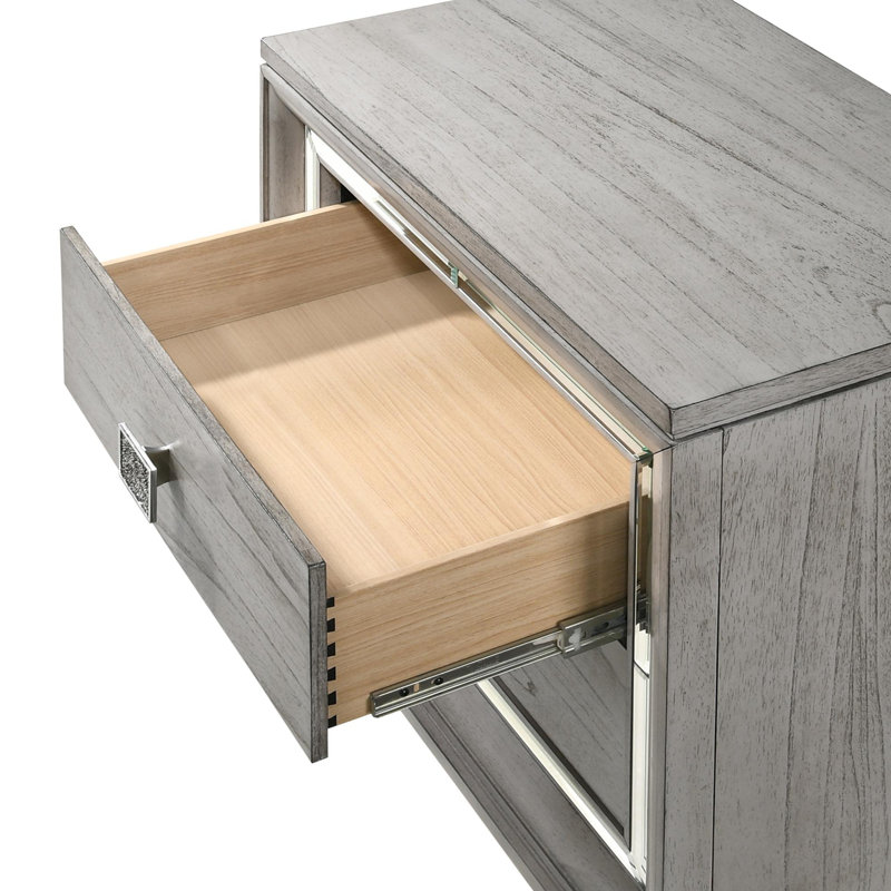 Modern Panel Bed Nightstand 3pc Set, King