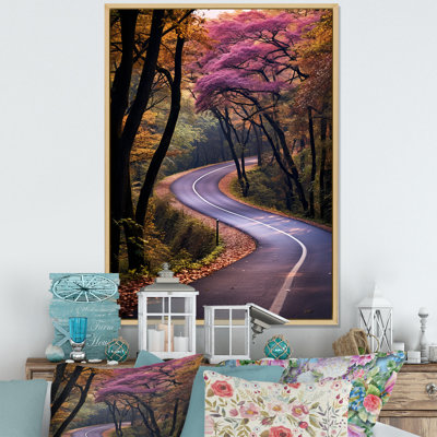 Shades Of Road Into Forest I - Art mural sur route