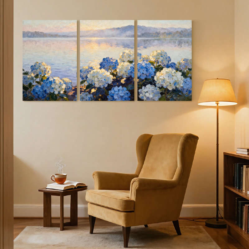 Ensemble de 3 impressions d'art sur toile, H 24 po x l 48 po