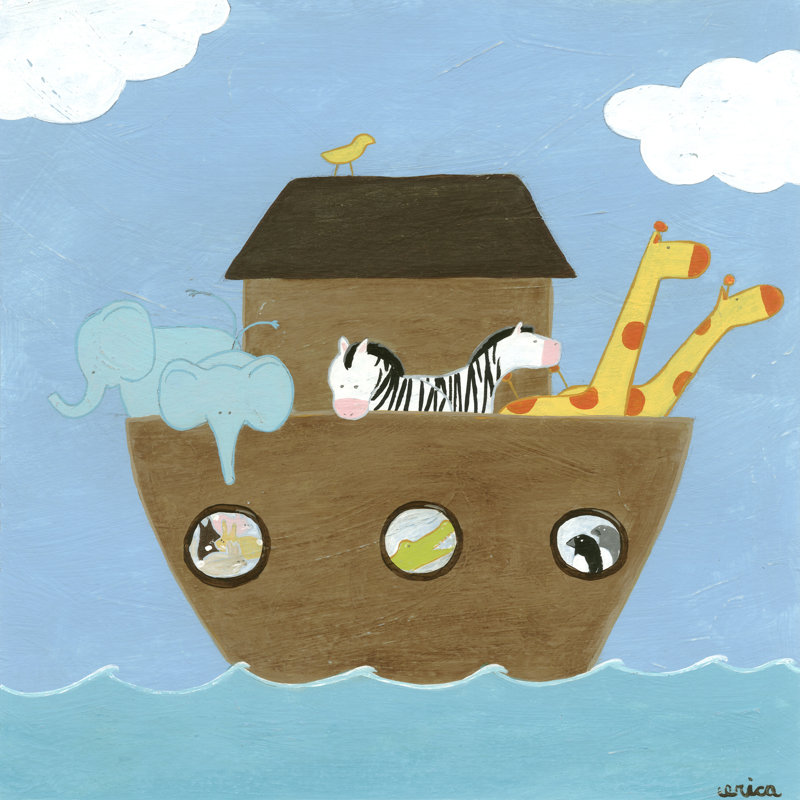Noahs Ark I by June Erica Vess - Wrapped Canvas Painting, 122cm H x 122cm W x 3.8cm D