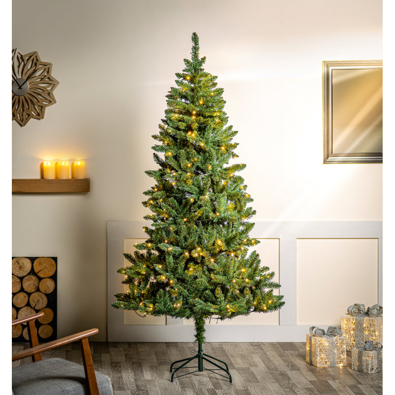 Pre-lit Artificial Douglas Fir Tree With Stand, 210''H