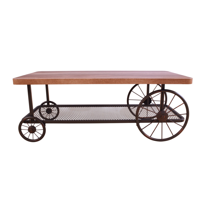 Table basse en chêne et gris antique