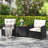 Ensemble de 3 meubles de patio avec coussins lavables pour table basse en verre trempé-4881726