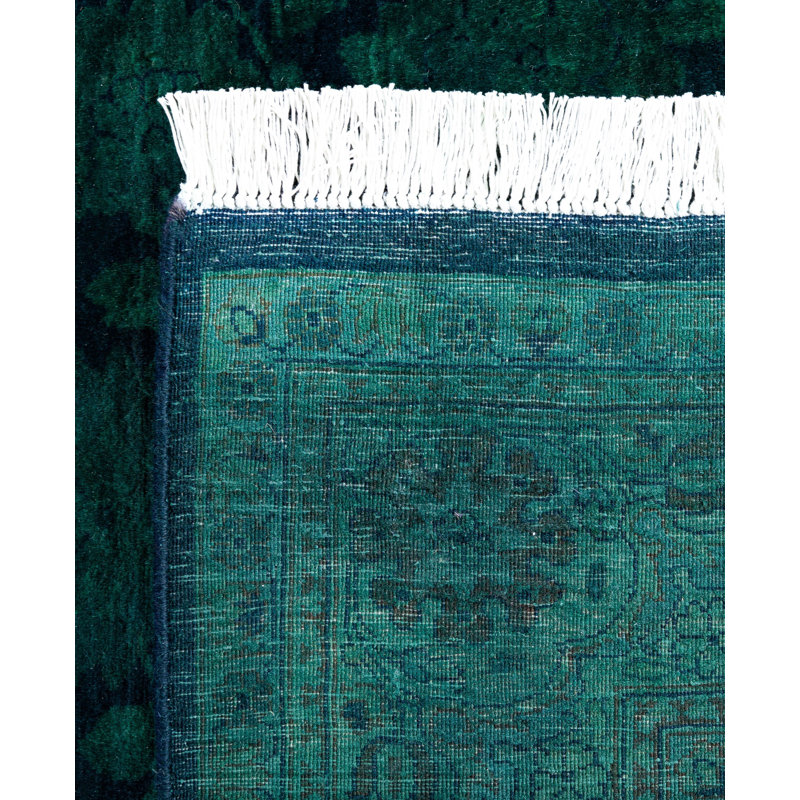 Overdyed One-of-a-Kind 4' 2" X 6' 3" Hand Knotted Area Rug