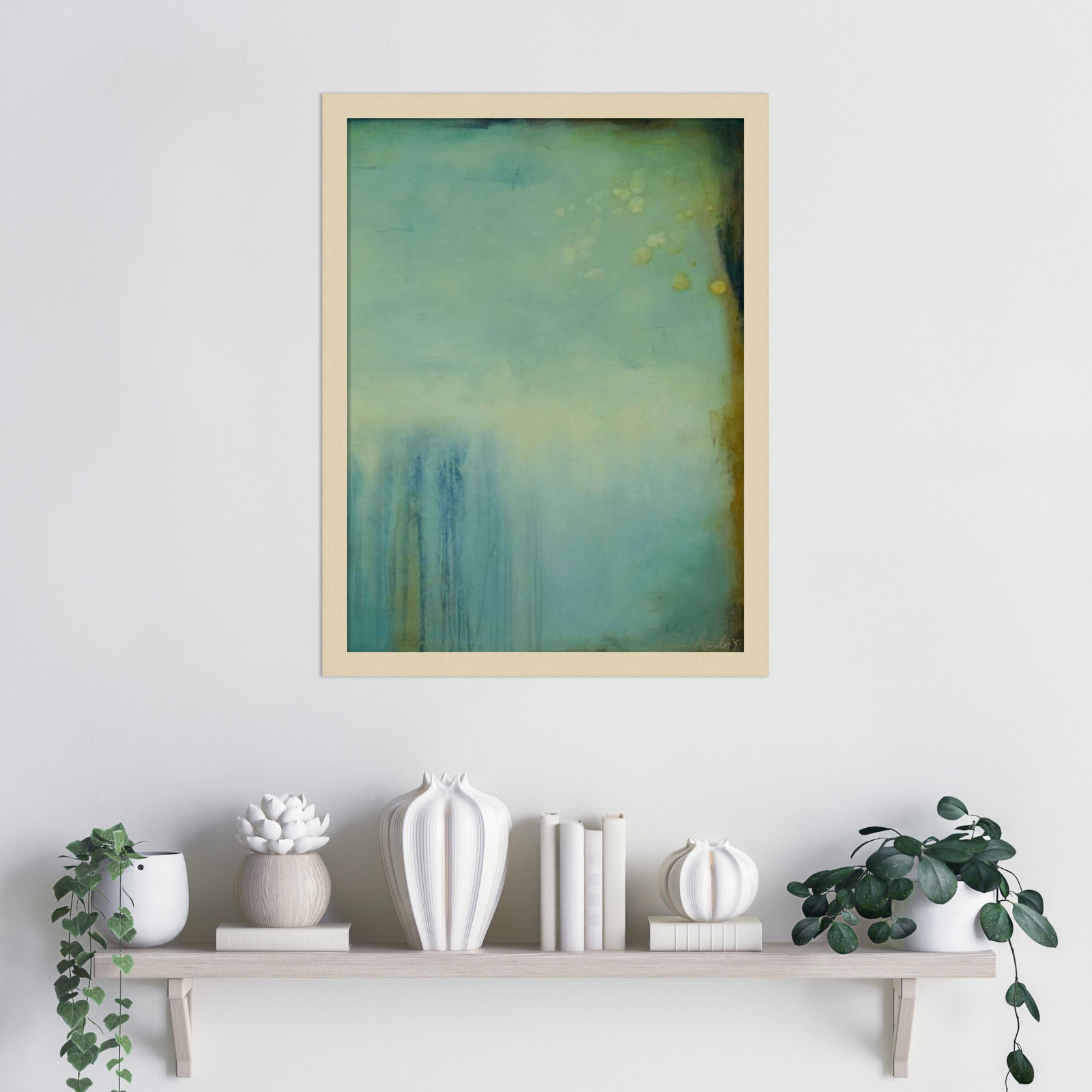 Whispering Souls II by Mauro Wood Framed Wall Art Print, Brown, 21" H x 16" W