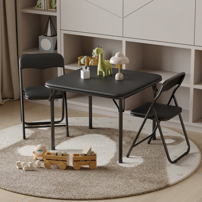 Ensemble de 3 tables pliantes et chaises pliantes, pour enfants